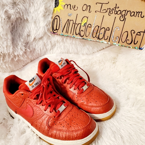 red on red air force ones